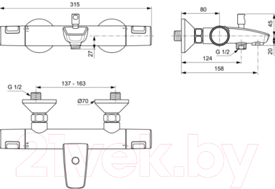 Смеситель Ideal Standard Ceratherm A7206AA