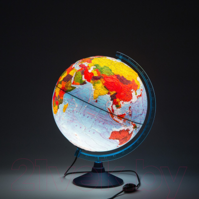 Глобус Globen Физико-политический рельефный с подсветкой / INT13200290