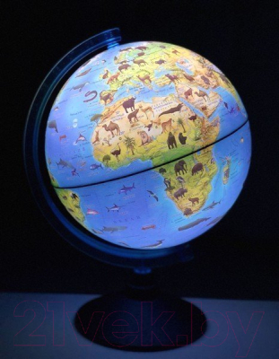 Глобус Globen Зоогеографический с подсветкой / Ве012500268