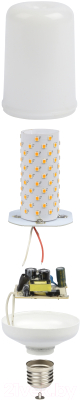 Лампа Uniel LED-L60-6W/FLAME/E27/FR PLD01WH / UL-00003360