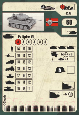 Сборная модель Звезда Немецкий тяжелый танк Тигр / 6256