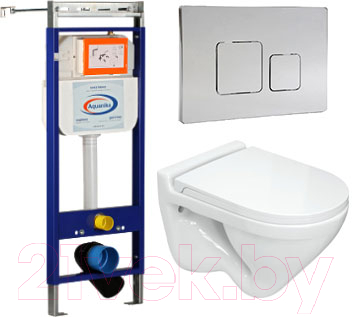

Унитаз подвесной с инсталляцией Sanita Luxe, Attica SL DM ATCSLWH0104 + 10.702.450.02.09