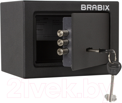 Мебельный сейф Brabix SF-140KL / 291140 (черный)