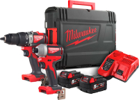 

Аккумуляторная дрель-шуруповерт Milwaukee, M18 BLPP2A2-502X / 4933464522