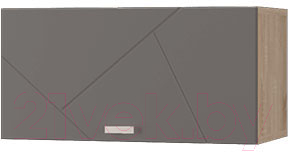Шкаф навесной MLK Скайлайн 600 с горизонтальной дверкой (дуб сонома светлый/графит)