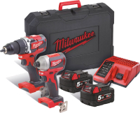 

Аккумуляторная дрель-шуруповерт Milwaukee, M18 CBLPP2B-502C / 4933464718