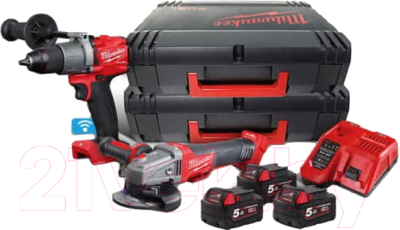 

Аккумуляторная дрель-шуруповерт Milwaukee, M18 ONEPP2C2-503X / 4933464832