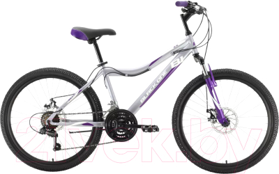 Велосипед Black One Ice 24 D 2021 (серый/белый/фиолетовый)