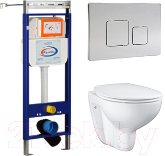 

Унитаз подвесной с инсталляцией GROHE, Bau Ceramic 39351000 + 10.702.450.02.09