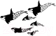 Декор настенный Arthata Голубые киты 80x130-B / 077-6 (черный) - 