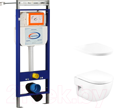 

Унитаз подвесной с инсталляцией Roca, N-Meridian Compact A346248000 + A8012AB004 + 10.702.45B.02.19