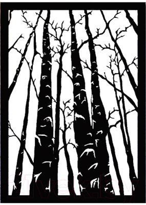 Декор настенный Arthata Лесной массив 50x70-B / 078-1 (черный)