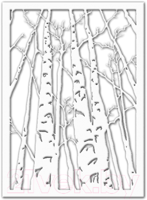 Декор настенный Arthata Лесной массив 50x70-V / 078-1 (белый)