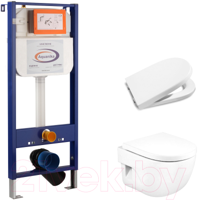 

Унитаз подвесной с инсталляцией Roca, N-Meridian Compact A346248000 + A8012AC004 + 10.702.450.02.09