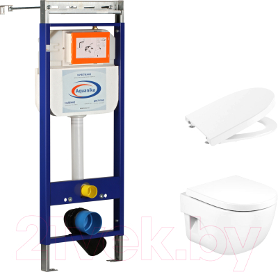 

Унитаз подвесной с инсталляцией Roca, N-Meridian Compact A346248000 + 8012AC00B + 10.702.45B.02.19