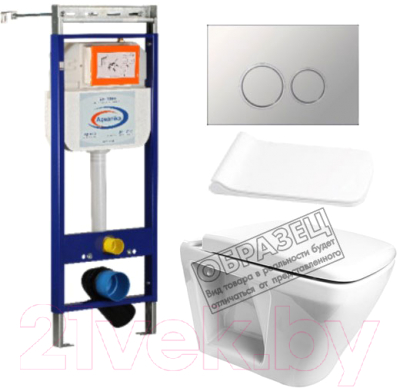 

Унитаз подвесной с инсталляцией Керамин, Милан Premium ЖС + 10.702.45B.02.19