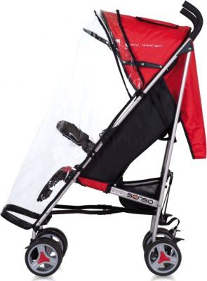 Детская прогулочная коляска EasyGo Senso (Lime) - дождевик (цвет sport red)