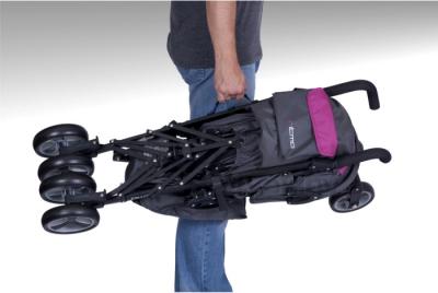 Детская прогулочная коляска Euro-Cart Ritmo (Carbon) - в сложенном виде (цвет magenta)