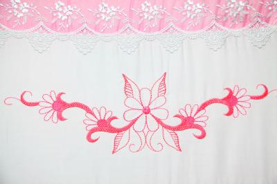 Комплект постельный для малышей Bombus Абэль 7 (розовый) - вышивка