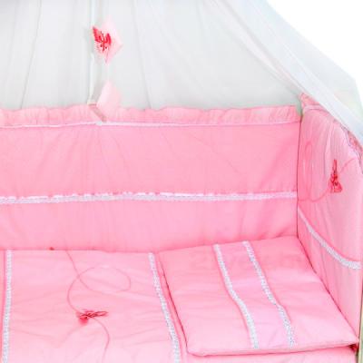 Комплект постельный для малышей Bombus Бабочки 7 (розовый) - общий вид