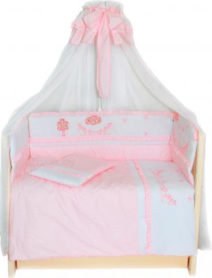 Комплект постельный для малышей Bombus Веселая семейка 7 (розовый) - общий вид