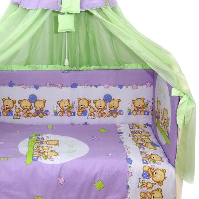 Комплект постельный для малышей Bombus Давай поиграем 8 (фиолетовый) - общий вид
