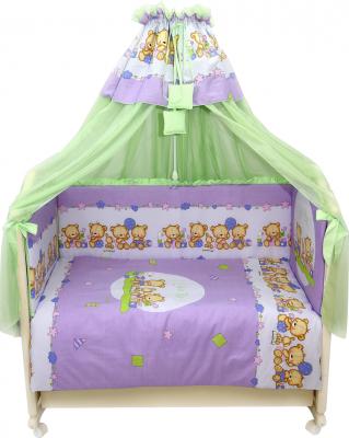 Комплект постельный для малышей Bombus Давай поиграем 8 (фиолетовый) - общий вид