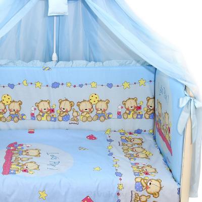 Комплект постельный для малышей Bombus Давай поиграем 8 (голубой) - общий вид