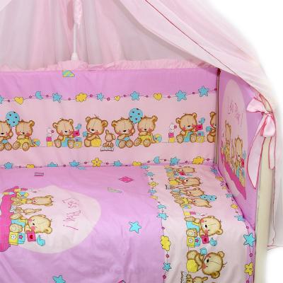 Комплект постельный для малышей Bombus Давай поиграем 8 (розовый) - общий вид