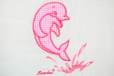Комплект постельный для малышей Bombus Дельфинчик 7 (розовый) - вышивка