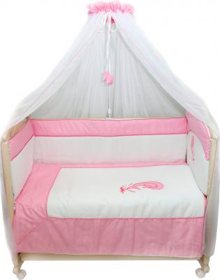 Комплект постельный для малышей Bombus Дельфинчик 7 (розовый) - общий вид