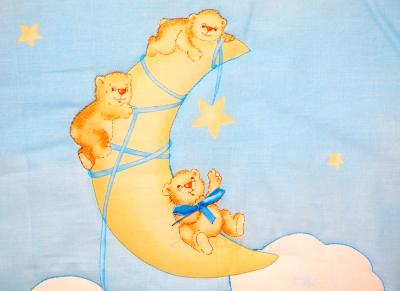 Комплект постельный для малышей Bombus Лунный мишка 7 (голубой) - рисунок