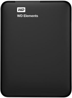 Внешний жесткий диск Western Digital Elements Portable 1TB (WDBUZG0010BBK) - фронтальный вид