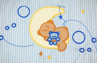 Комплект постельный для малышей Bombus Соня 6 (голубой) - аппликация