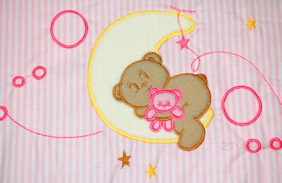 Комплект постельный для малышей Bombus Соня 6 (розовый) - аппликация