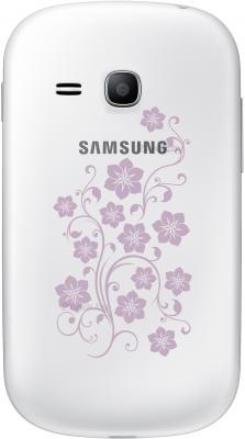 Смартфон Samsung S6790 Galaxy Fame Lite La Fleur (белый) - задняя панель
