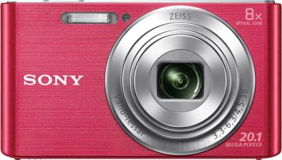 Компактный фотоаппарат Sony Cyber-shot DSC-W830 (розовый) - вид спереди