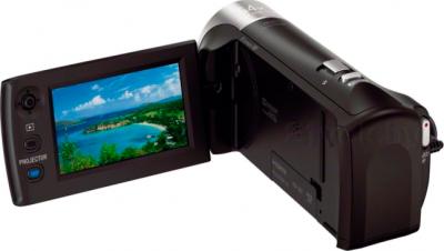 Видеокамера Sony HDR-PJ240E (черный) - вид сзади