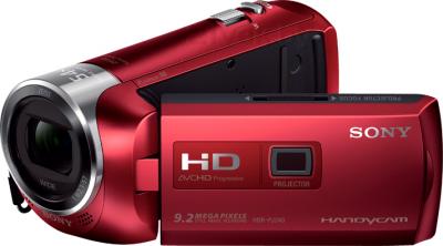Видеокамера Sony HDR-PJ240E (красный) - общий вид