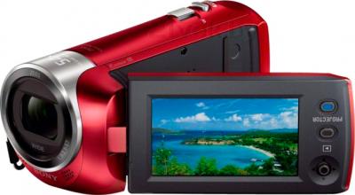 Видеокамера Sony HDR-PJ240E (красный) - дисплей