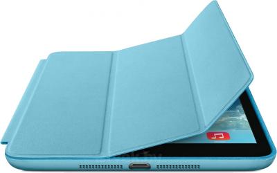 Чехол для планшета Apple iPad Air Smart Case MF050ZM/A (Blue) - с черным айпадом