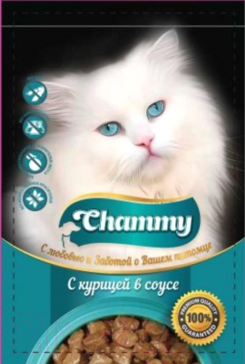 Влажный корм для кошек Chammy С курицей (85г)