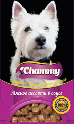 Влажный корм для собак Chammy Мясное ассорти (85г)