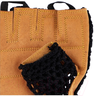 Перчатки для пауэрлифтинга Indigo SB-16-1967 (S, черный/коричневый)