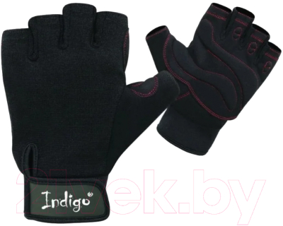Перчатки для пауэрлифтинга Indigo SB-16-1575 (L, черный)