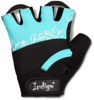 Перчатки для пауэрлифтинга Indigo SB-16-1734 (M, бирюзовый) - 