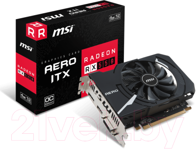 

Видеокарта MSI, RX 550 AERO ITX 4G OC