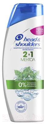 Шампунь для волос Head & Shoulders Ментол против перхоти 2 в 1 (600мл)
