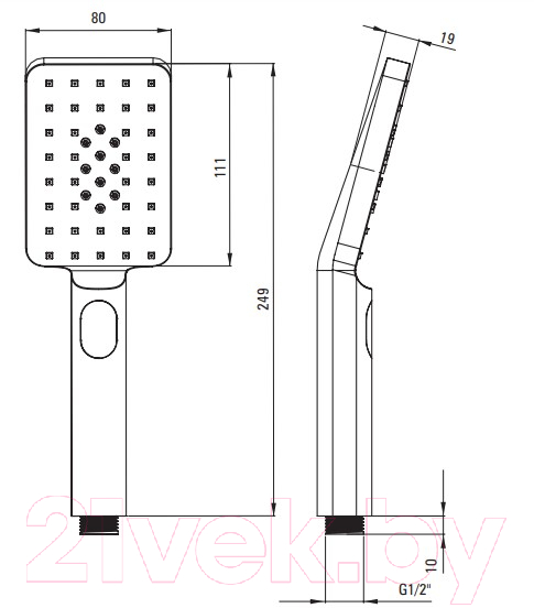 Душевая система Deante Box BXYZ0EBT