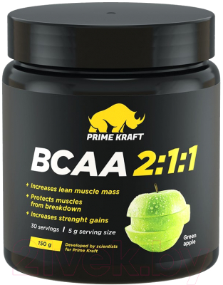 Аминокислоты BCAA Prime Kraft 2:1:1 (150г, зеленое яблоко)